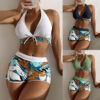 Boxer Tie Print Bikini